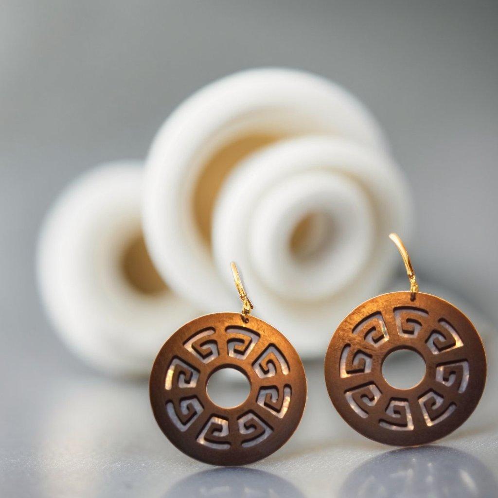 Measuring Rod * Wood Dangle Earrings